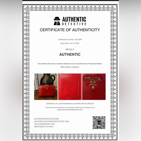 Prada Saffiano Wallet (with COA) - Picture 15 of 15